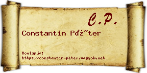 Constantin Péter névjegykártya