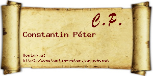 Constantin Péter névjegykártya
