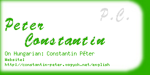 peter constantin business card