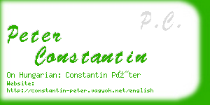 peter constantin business card